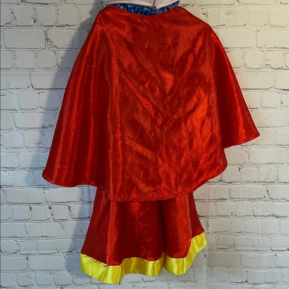 Small Supergirl Kids Costume Dress with Red Cape.
